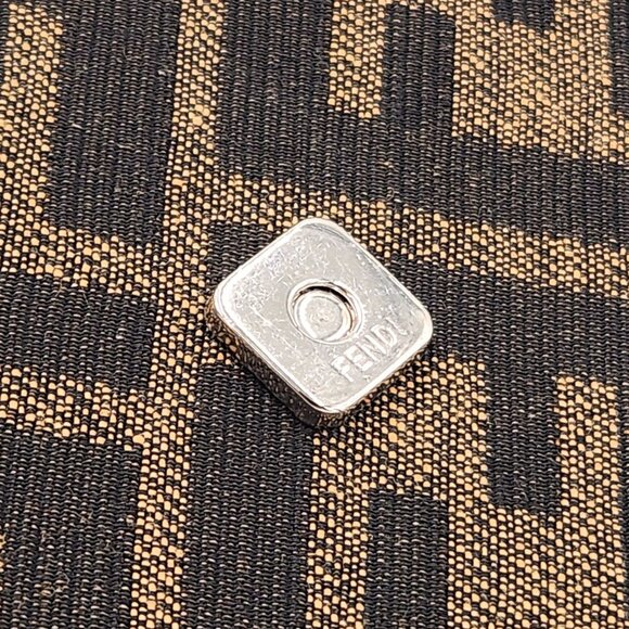 FENDI Black Leather Zucca Shoulder Bag - Picture 9 of 11